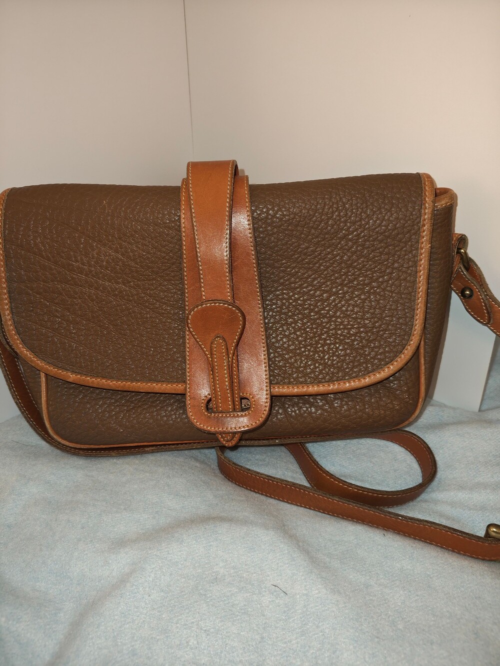 Dooney & Bourke Brown Leather Crossbody Bag All Weather Leather